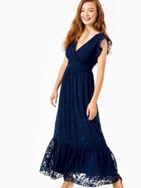 Lilly Pulitzer Autumn Midi True Navy 12